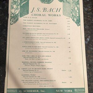 JS Bach Christmas Works Christ Lay in Death's Dark Prison Easter Sheet Music